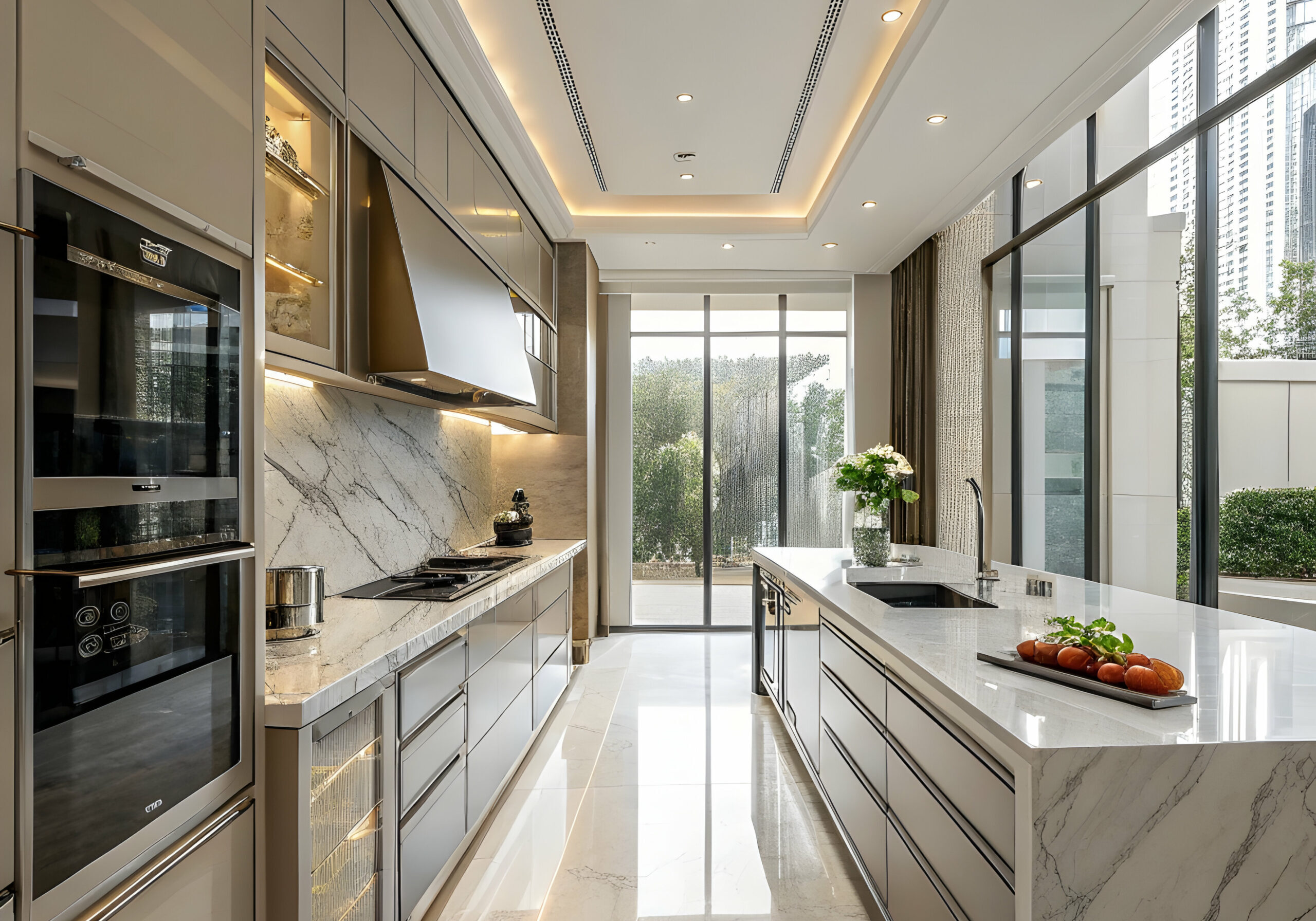gorgeous bespoke kitchen interior featuring modern
